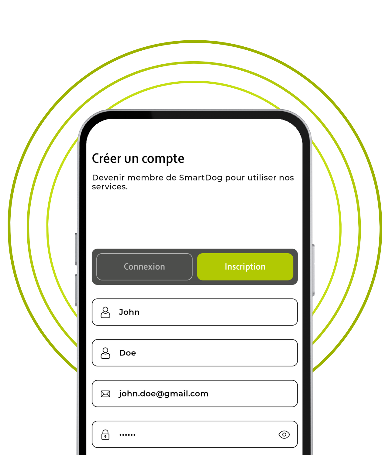 Étape 1 SmartDog : télécharger l'application et créer un compte pour laver son chien